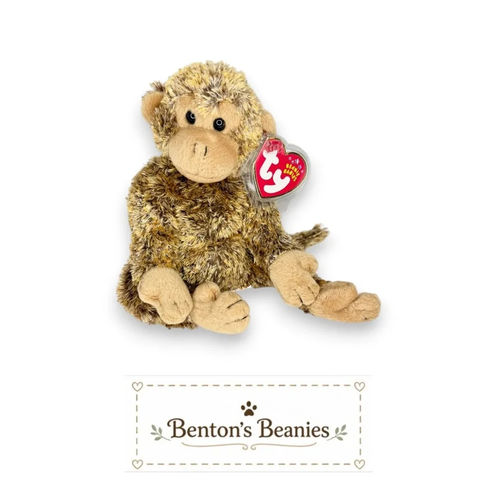 Bonsai the Chimpanzee Ty Beanie Baby | Jungle Swinger 🌴 | Mint Heart Tag ⭐